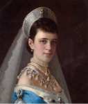 Kramskoi Ivan Nikolayevich Portrait of Empress Maria Fiodorovna in a Head-Dress Decorated with Pearls - Hermitage